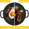 image:imageGasSaf Cast Iron Reversible Griddle with Handles 12 Heavy Duty Double Sided Grill Pan Perfect for Stove Tops and Gas Grills12 x 12