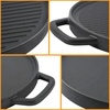 image:imageGasSaf Cast Iron Reversible Griddle with Handles 12 Heavy Duty Double Sided Grill Pan Perfect for Stove Tops and Gas Grills12 x 12