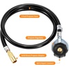 image:imageGasSaf Propane Regulator with Hose 4 Feet Griddle Propane Adapter Fits3 FT