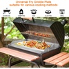 image:imageGasSaf Universal Stainless Steel Griddle 25 x 16 Rectangular Cooking Griddle Plate Insert for Gas GrillsStove Large Grill Flat Top Pan with Grease Groove and Removable Handles for Camping25 x 16 x 28