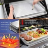 image:imageGasSaf Universal Stainless Steel Griddle 25 x 16 Rectangular Cooking Griddle Plate Insert for Gas GrillsStove Large Grill Flat Top Pan with Grease Groove and Removable Handles for Camping25 x 16 x 28