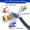 image:imageGassaf 3FT Propane Refill Adapter Hose Fill 1 Pound Bottles from 20lb Tank with ONOFF Control Valve