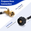 image:imageGassaf 3FT Propane Refill Adapter Hose Fill 1 Pound Bottles from 20lb Tank with ONOFF Control Valve