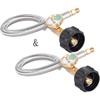 image:imageGasSaf 12inch RV Propane Hose with Gauge 14 Inverted Propane Pigtail HoseUpgraded 1 Feet