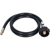 image:imageGasSaf 4 FT RV Propane Hose Propane Pigtail Connector HoseBlack