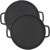image:imageGasSaf Cast Iron Reversible Griddle with Handles 12 Heavy Duty Double Sided Grill Pan Perfect for Stove Tops and Gas Grills12 x 12