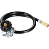 image:imageGasSaf Propane Regulator with Hose 4 Feet Griddle Propane Adapter Fits3 FT