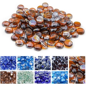 image:imageGasSaf 34 Inch Blended Fire Glass Beads for Outdoor Fire Pit 10 PoundAmber LusterBeads