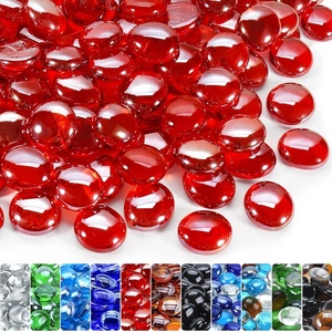 image:imageGasSaf 34 Inch Blended Fire Glass Beads for Outdoor Fire Pit 10 PoundRed
