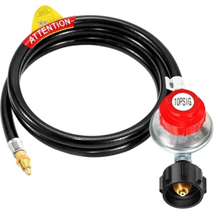 image:imageGasSaf 4FT 010PSI Adjustable High Pressure Propane Regulator5 Feet Black