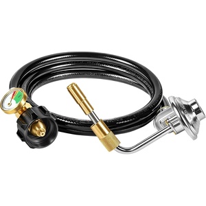 image:imageGasSaf 5 FT Propane Adapter Hose with Griddle Regulator5 FTG