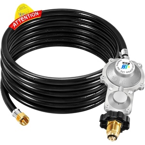image:imageGasSaf 5FT Two Stage Propane Regulator with HosePOL 20 Feet