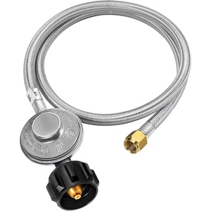 image:imageGasSaf 6 Feet Low Pressure Propane Regulator with HoseStainless Steel